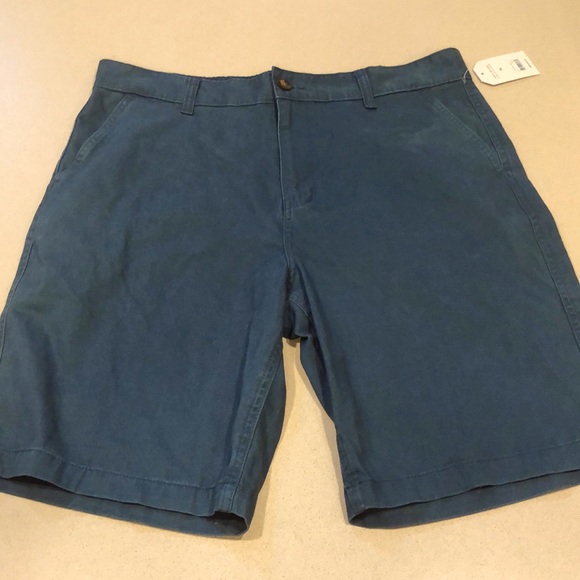 Faded Glory Other - FADED GLORY MENS FLAT FRONT TWILL SHORTS DARK TEAL SIZE 36 NEW WITH TAGS